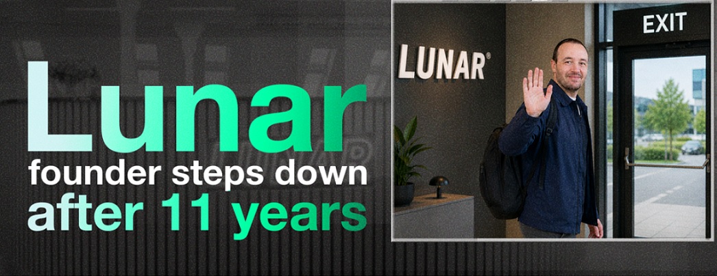The co-founder of the Nordic challenger bank Lunar is stepping down as CEO after more than 10 years